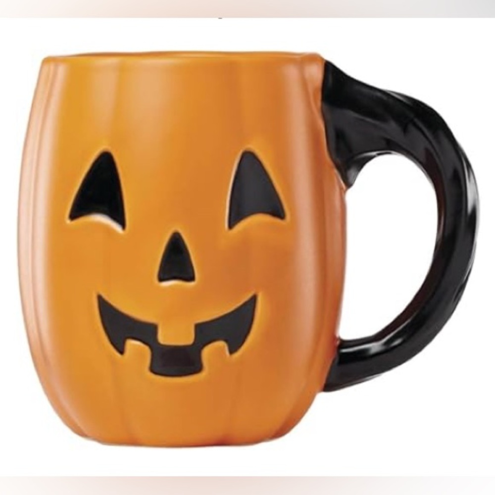 Jack-O'-Lantern Mug with Black Handle